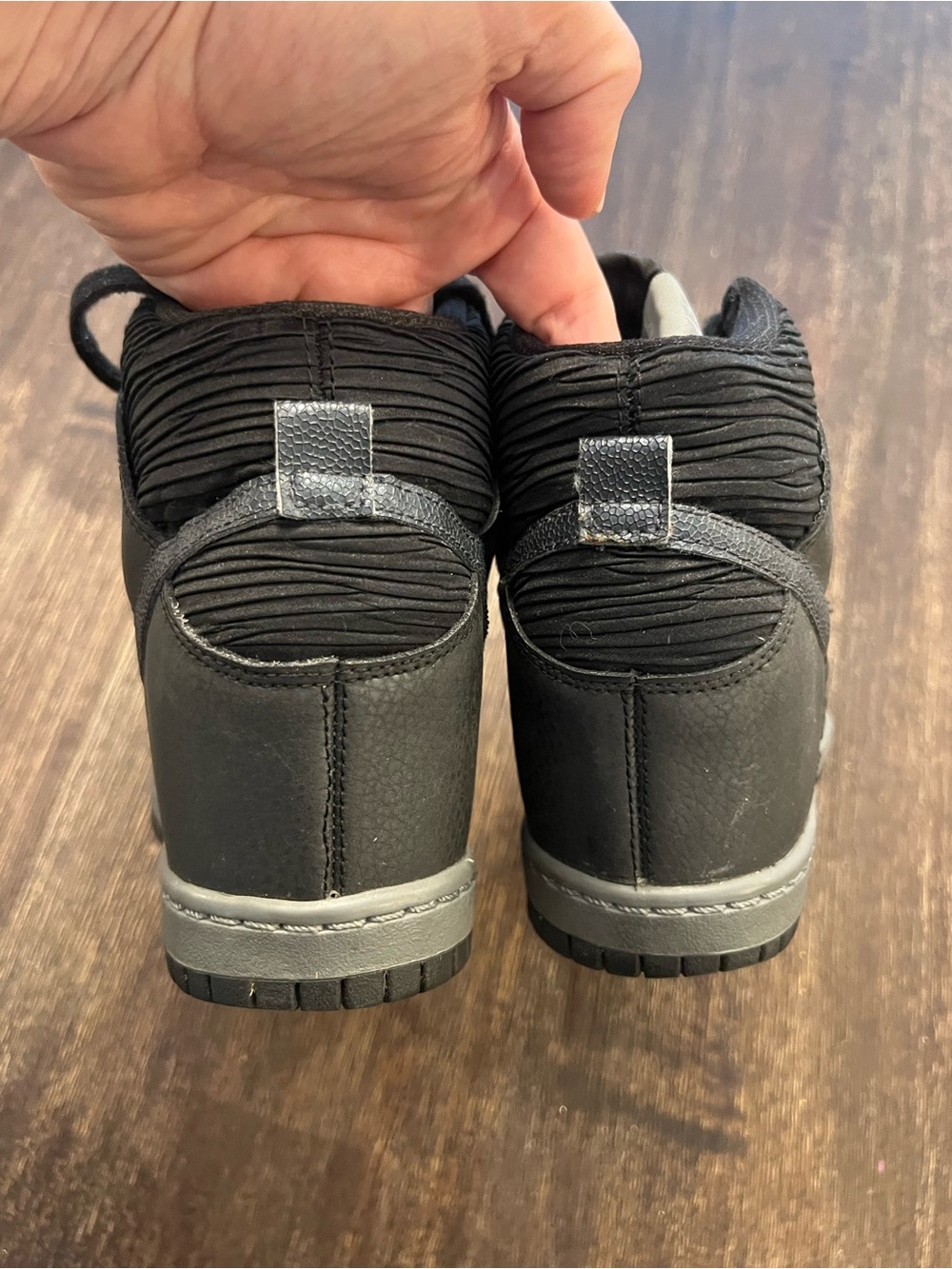 Nike Dunk Sky High Black Metallic Hematite Women's Size 6 - Picture 4 of 6
